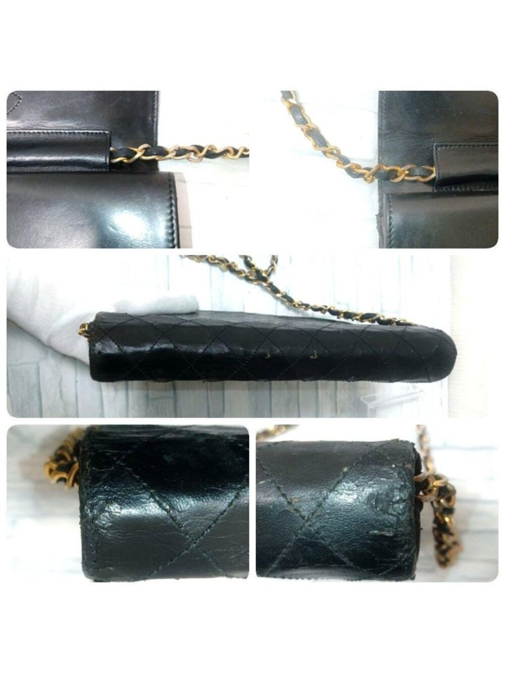 Chanel Quilted Chain Shoulder Lambskin Double Flap Black - Picture 5 of 10